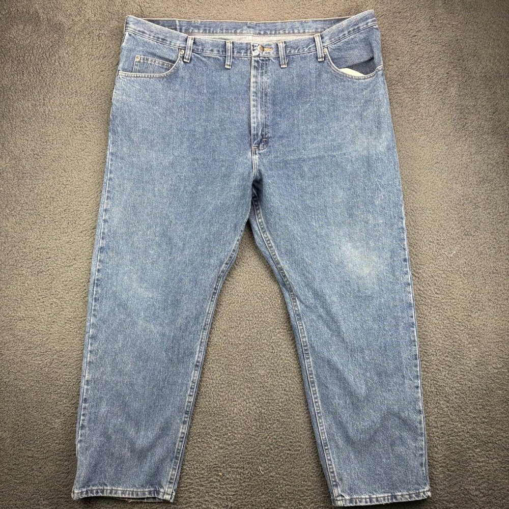 Wrangler Mens Relaxed Fit Blue Denim Jeans‎ 46x30 97601VR Cotton Made in Mexico